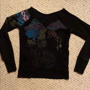 Black flower/design ROXY sweatshirt
